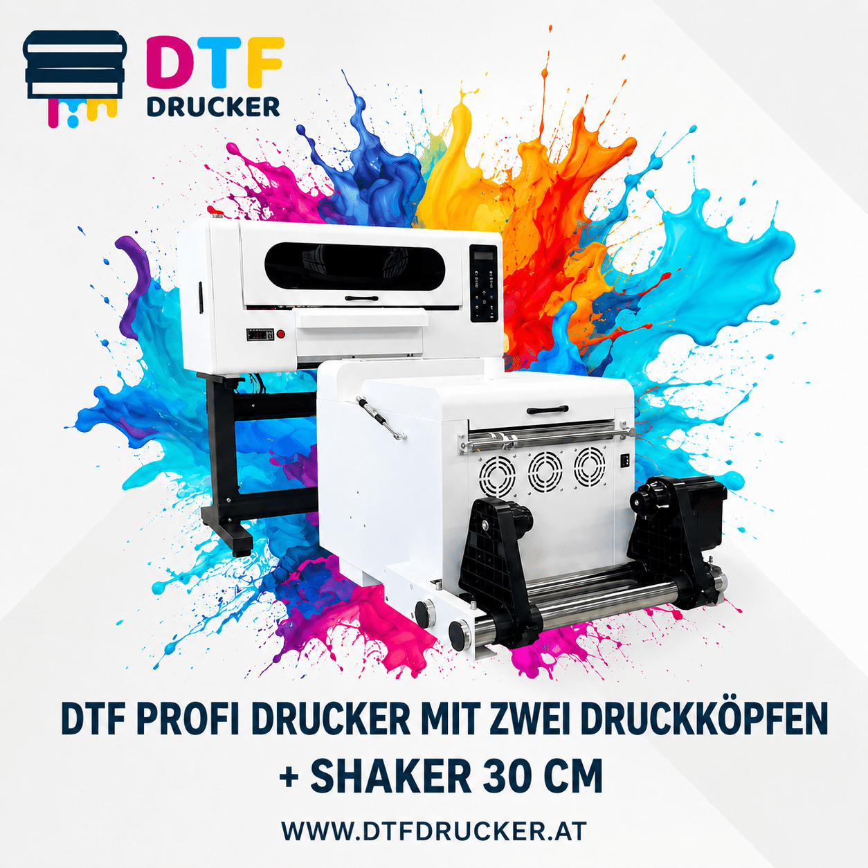 2hlavy+shaker30 nem at Professioneller 30-cm-DTF-Drucker mit zwei Druckköpfen und automatischem Schüttler – Bild 1