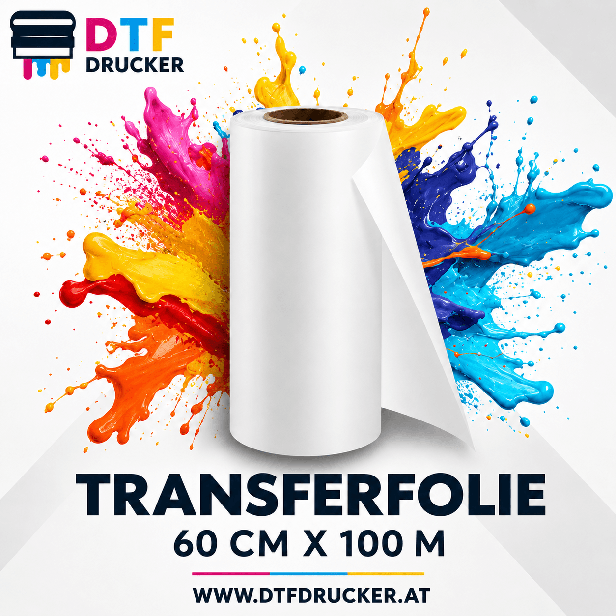 60X100 at DTF Transferfolie auf Rolle 60 cm × 100 m – Bild 1