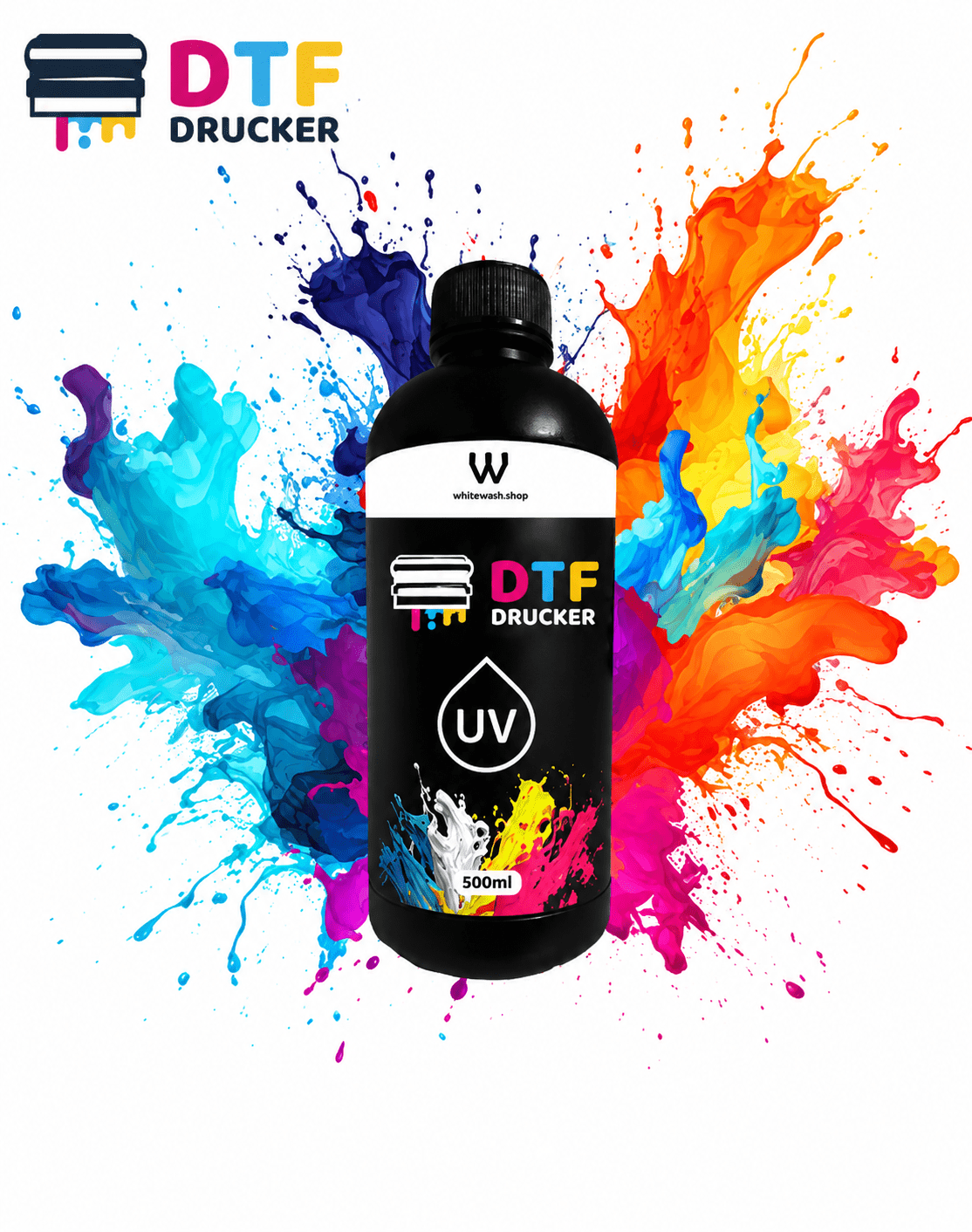 biela de UV-DTF-Tinte – Weiß (White) – Bild 1