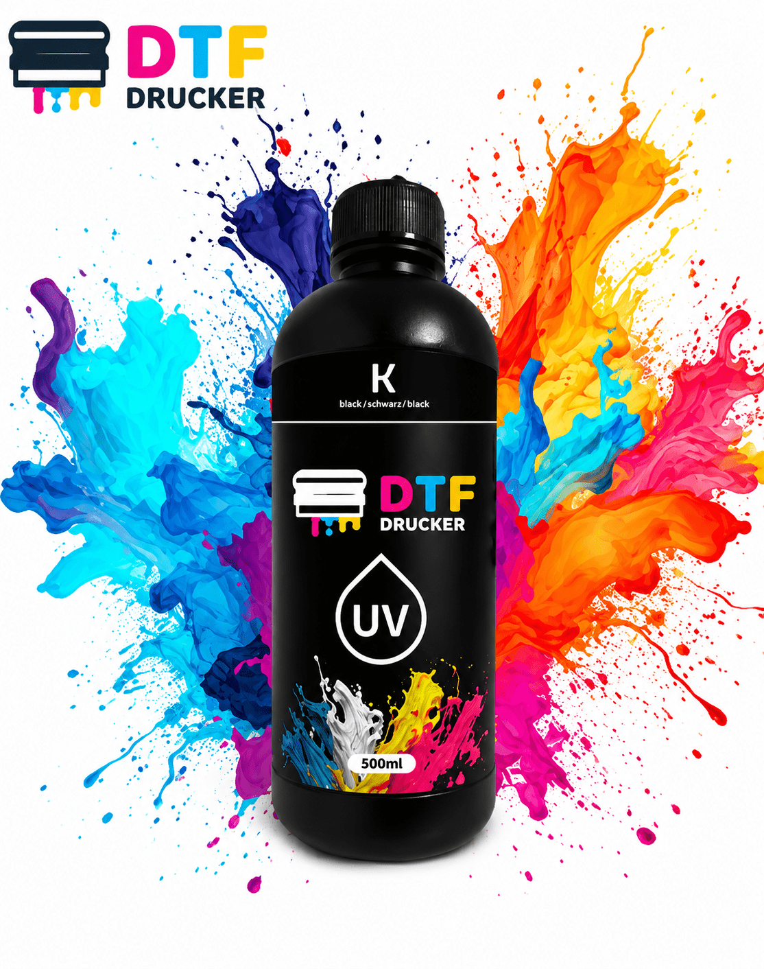 čierna5954 de UV-DTF-Tinte – Schwarz (Black) – Bild 1
