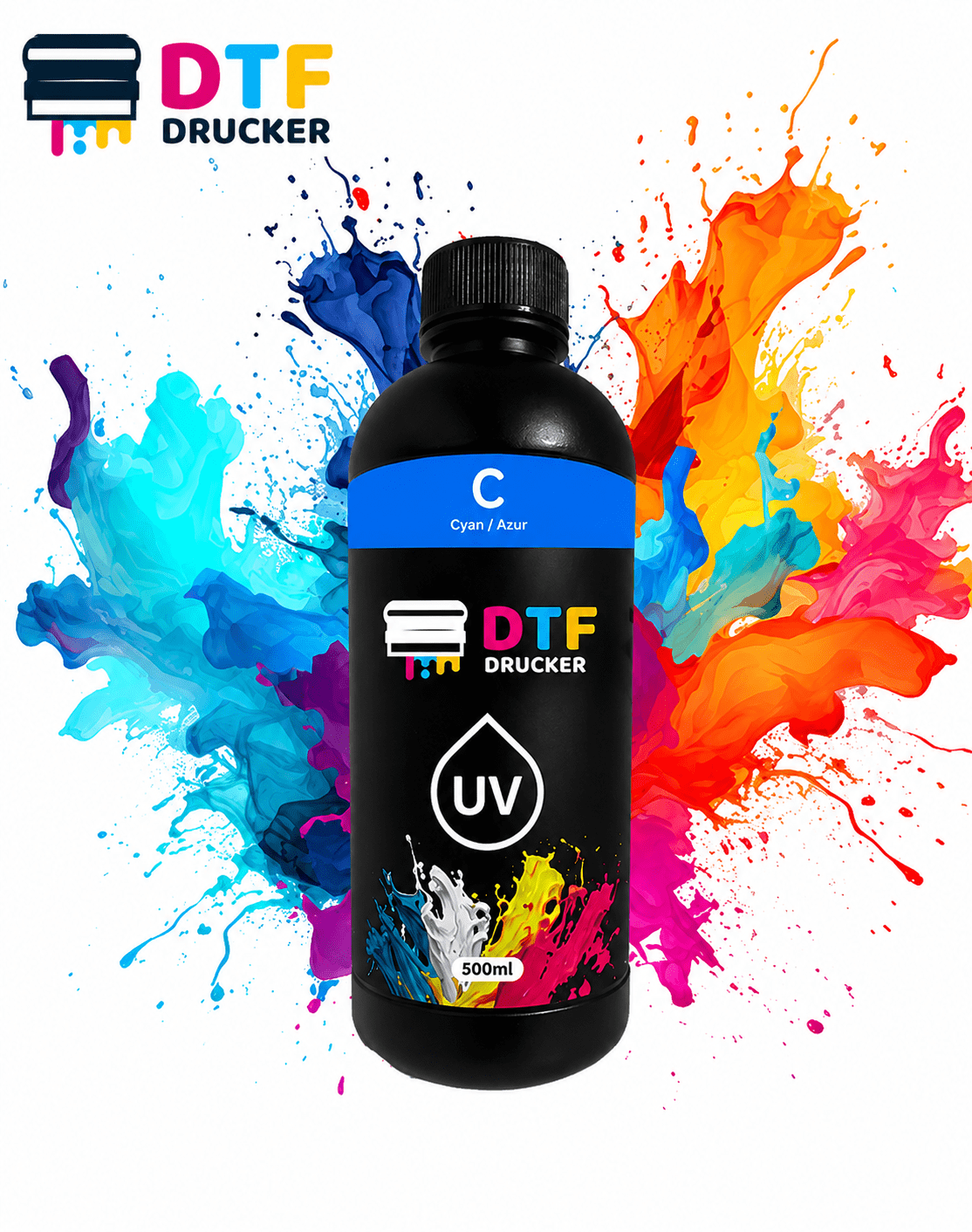 cyan de UV-DTF-Tinte – Cyan – Bild 1