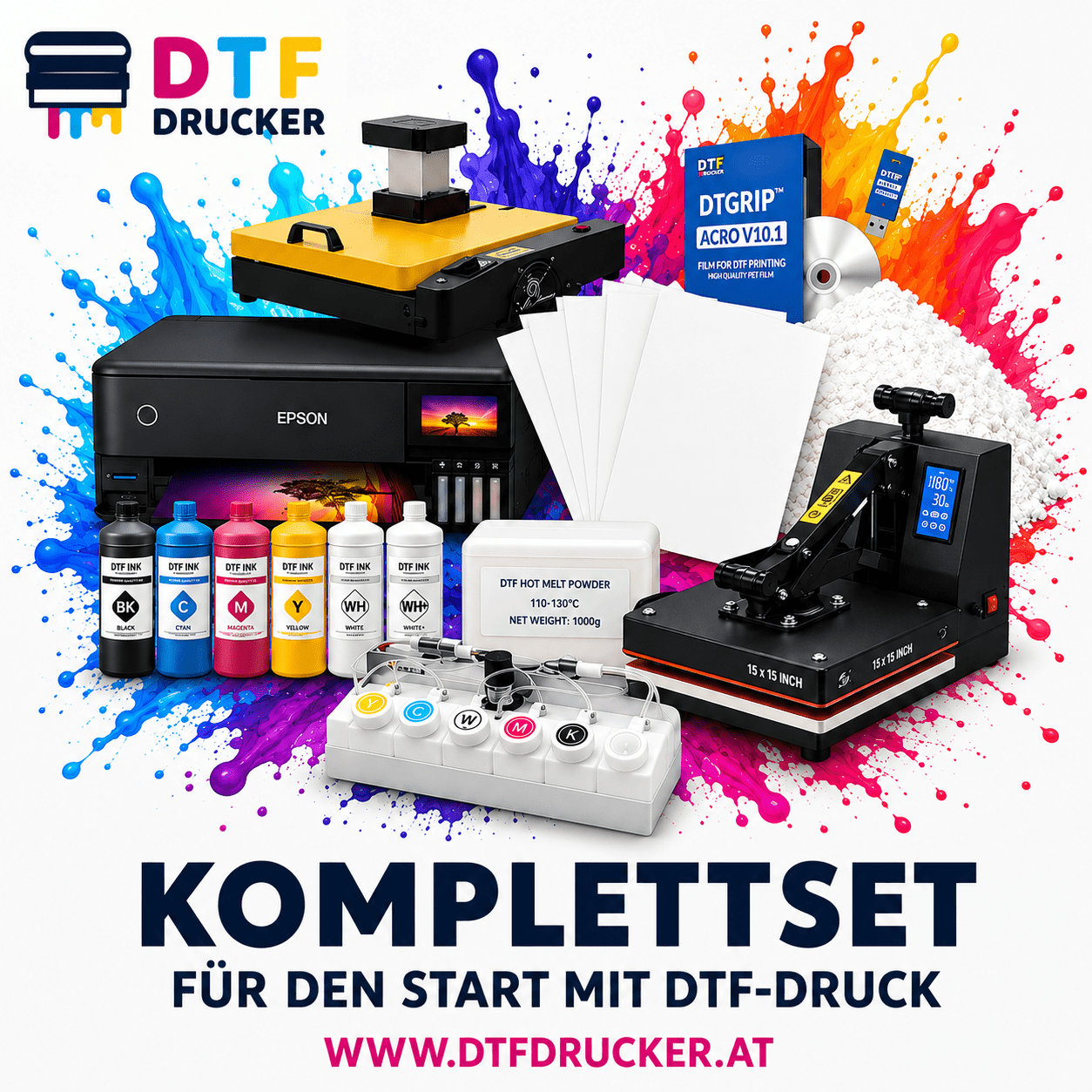 kompletnyset at Komplettset für den Einstieg in den DTF-Druck – Bild 1
