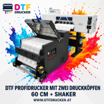 Professioneller DTF-Drucker für 60-cm-Rollen mit zwei Druckköpfen und automatischem Schüttler
